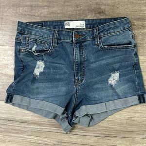 RSQ denim shorts juniors size 9 distressed see pictures
